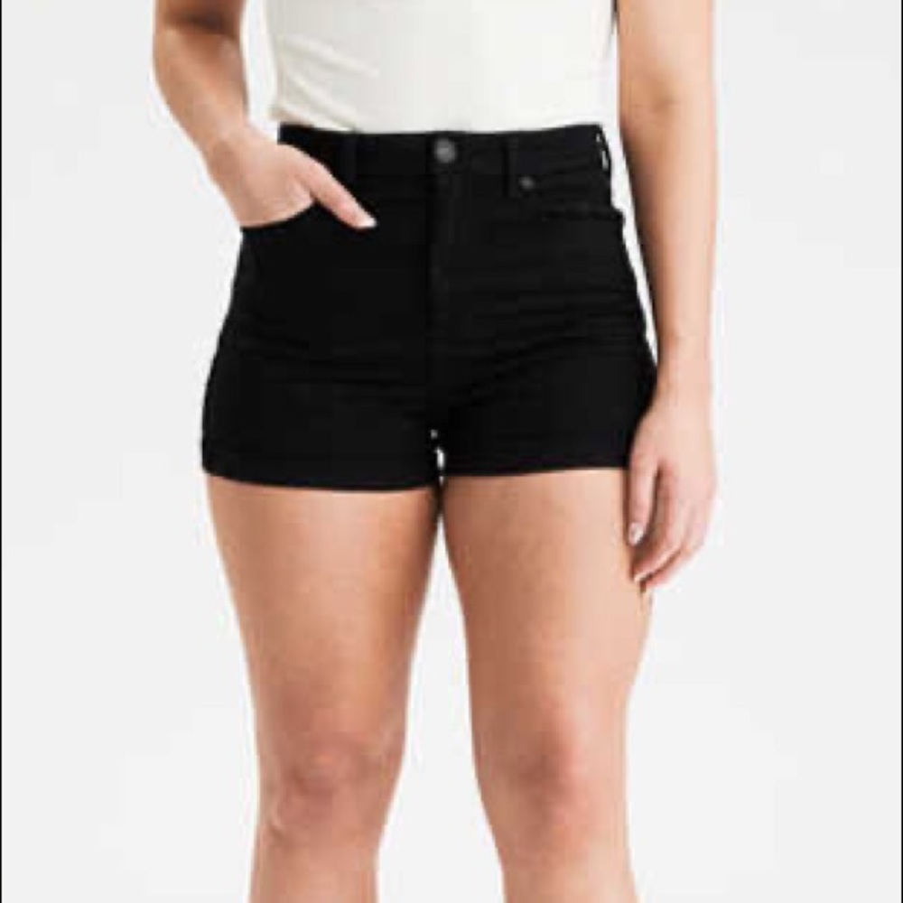 ‼️ 2/$10 BLACK AMERICAN EAGLE HIGH WAISTED SHORTs